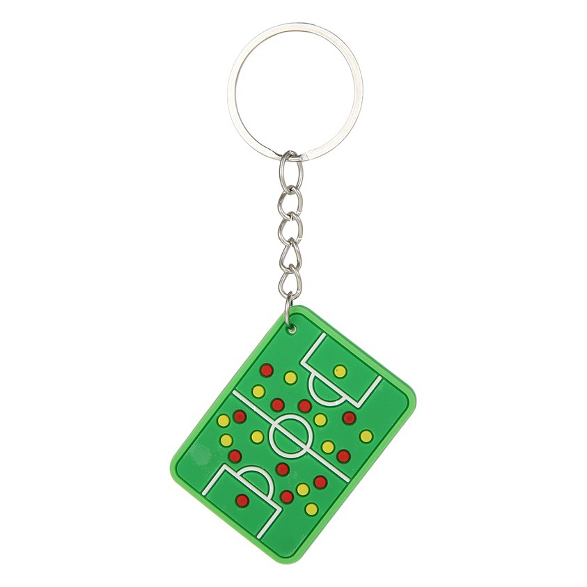World Cup Football Keychain Sport PVC Soft Rubber Jersey Trophy Key Chain Metal Children's Pendant Small Gift