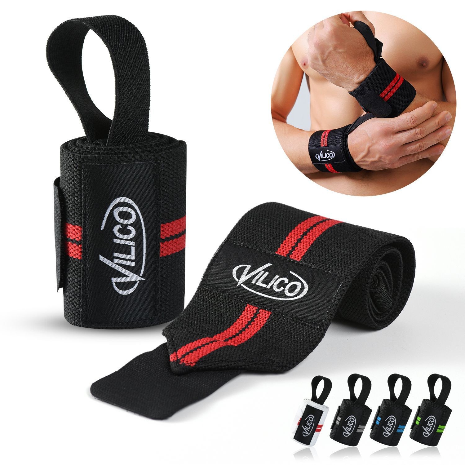 Sports Weightlifting Fitness Training Horizontal Bar Power Winding Protector Bodybuilding Wrist Bracer Wholesale Strength Strap Wrist Bracer