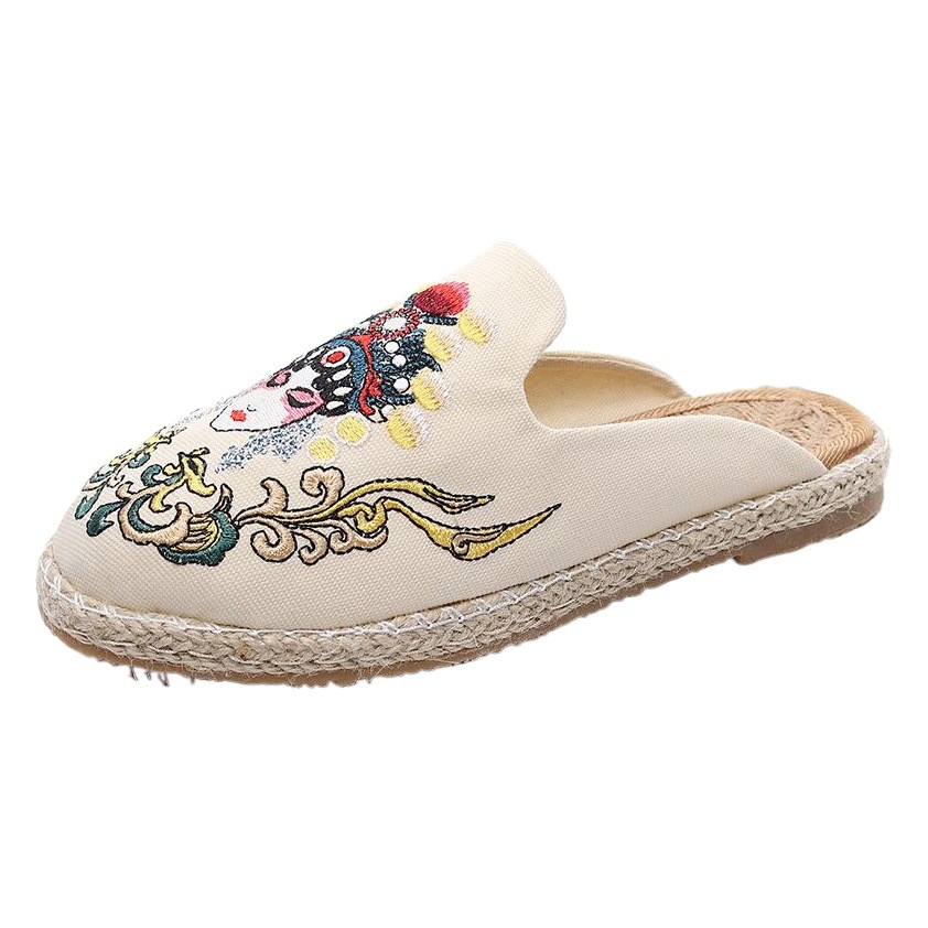 Facebook Social Women's Shoes, Old Beijing Cloth Shoes, Mu Guiying Hanging Handsome Embroidered Cotton and Linen Ethnic Style Cloth Shoes, Drop Shipping