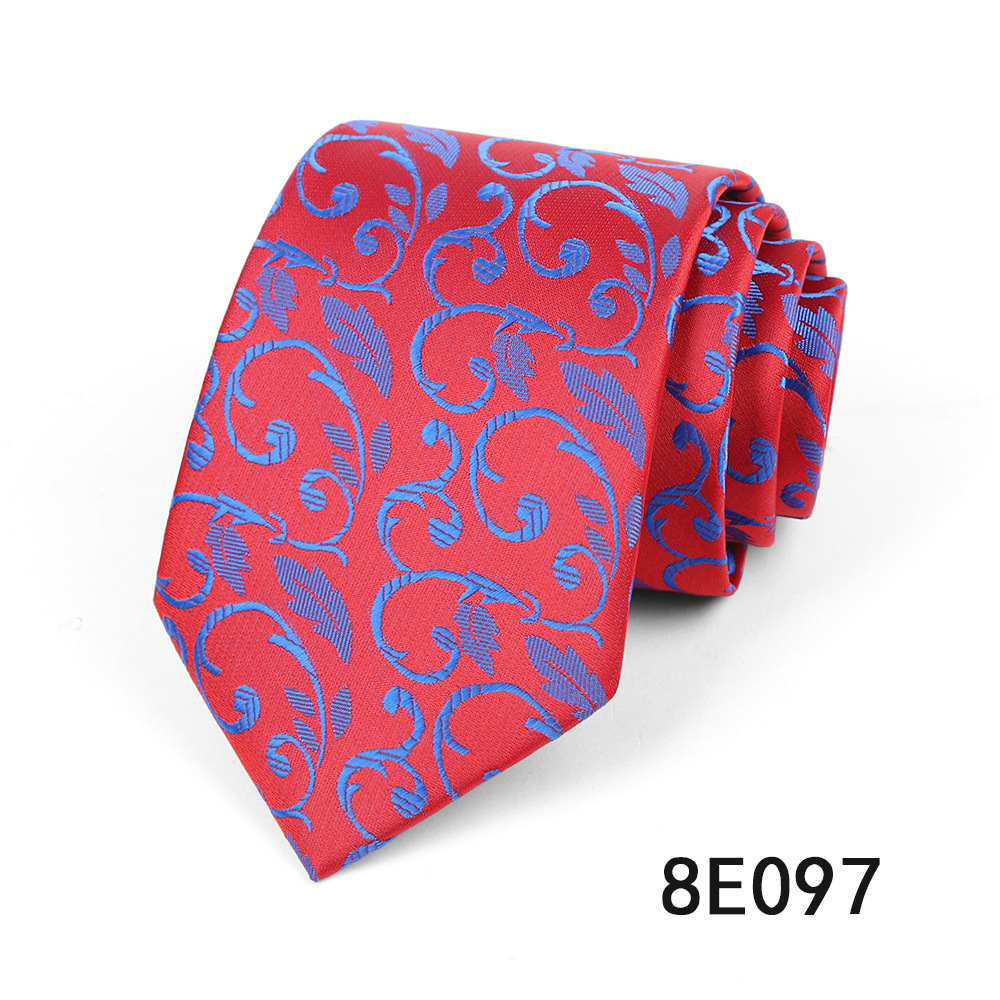 Picture of Men's Tie Business Casual Stripesd Tie 8cm Polyester Jacquard Embroider Print Tie Wholesale Formal Wear