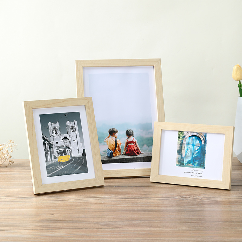 Picture of Large Size Wooden Photo Frame Table Wholesale 567 Inch 8inch 10inch Framed Picture Frame Retro A4A3 Wall Hanging Photo Wall