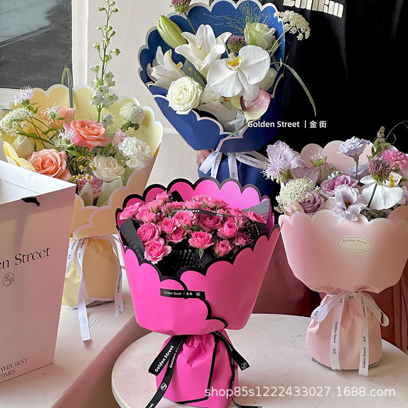 Zhuo fiber petal paper art flower paper bouquet wrapping paper waterproof packaging material floral flower wrapping paper