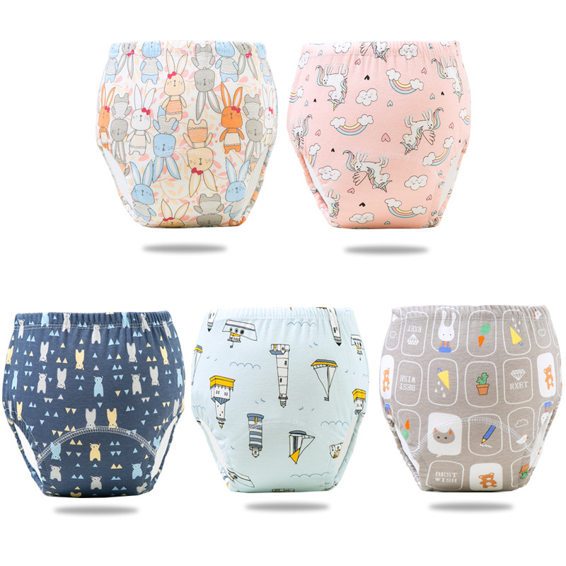 Picture of Toilet Training Pants Diaper Pants Baby Summer Diaper Pocket Universal Gauze Diaper Wet Artifact Washable Diaper Pants