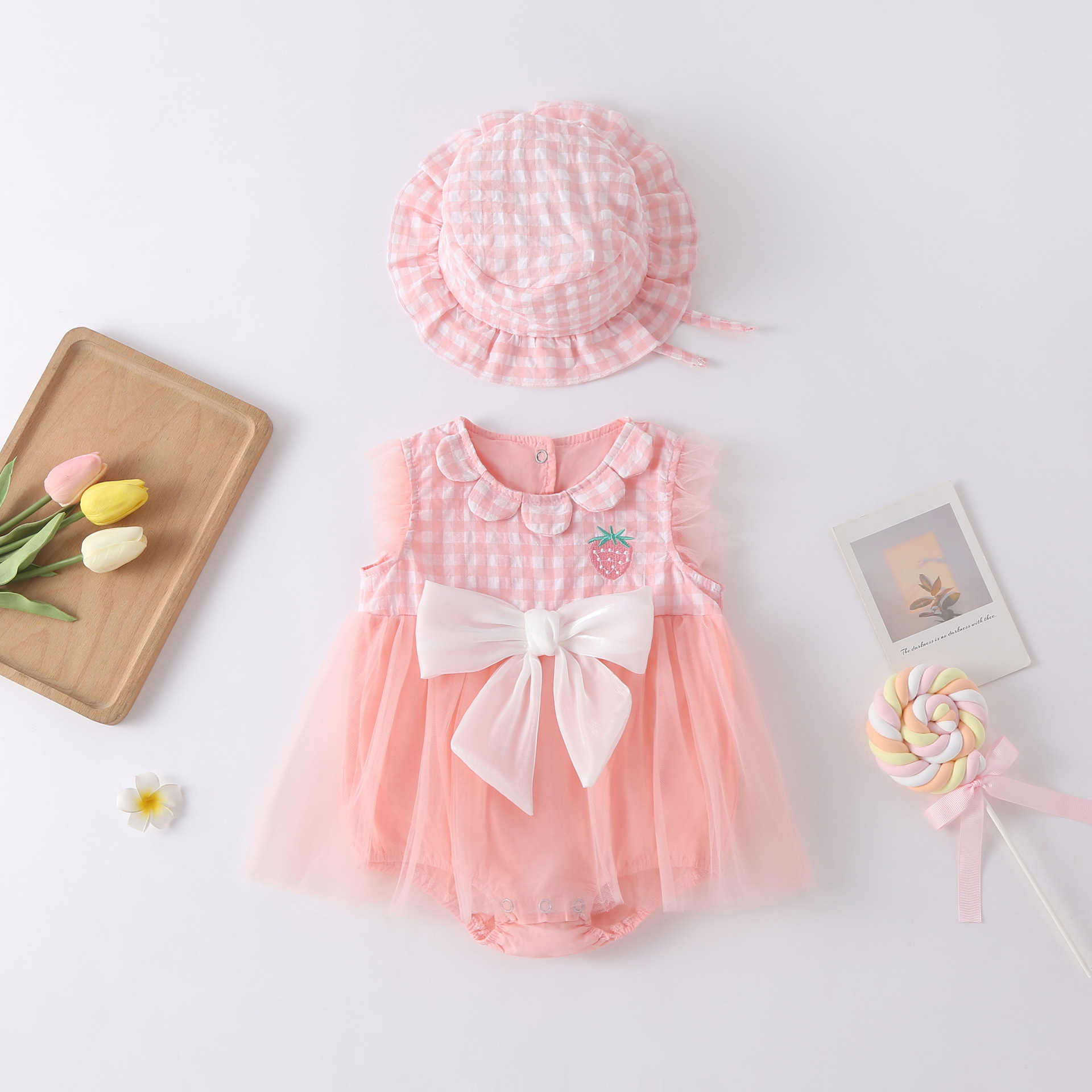 Baby Clothes Bag Fart Clothes Newborn Clothes Class A Pure Cotton Baby Girl Sleeveless Climbing Clothes Baby Clothes Summer Clothes