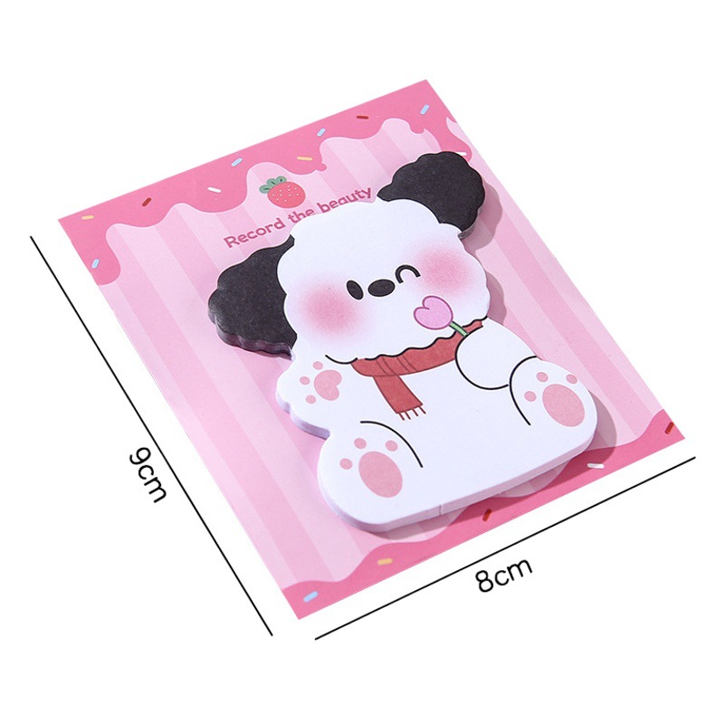 Creative cartoon dog sticky note cute special-shaped note paper High-looking tearable sticky stationery message N times stickers