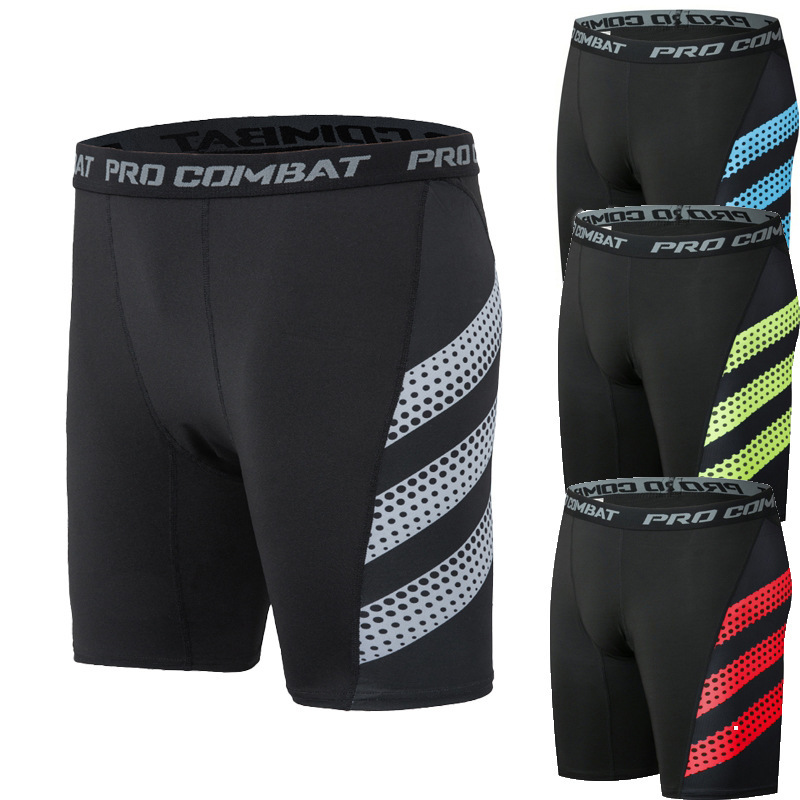Running sports tights men's basketball shorts track and field training high elasticity trousers quick-drying fitness printed leggings