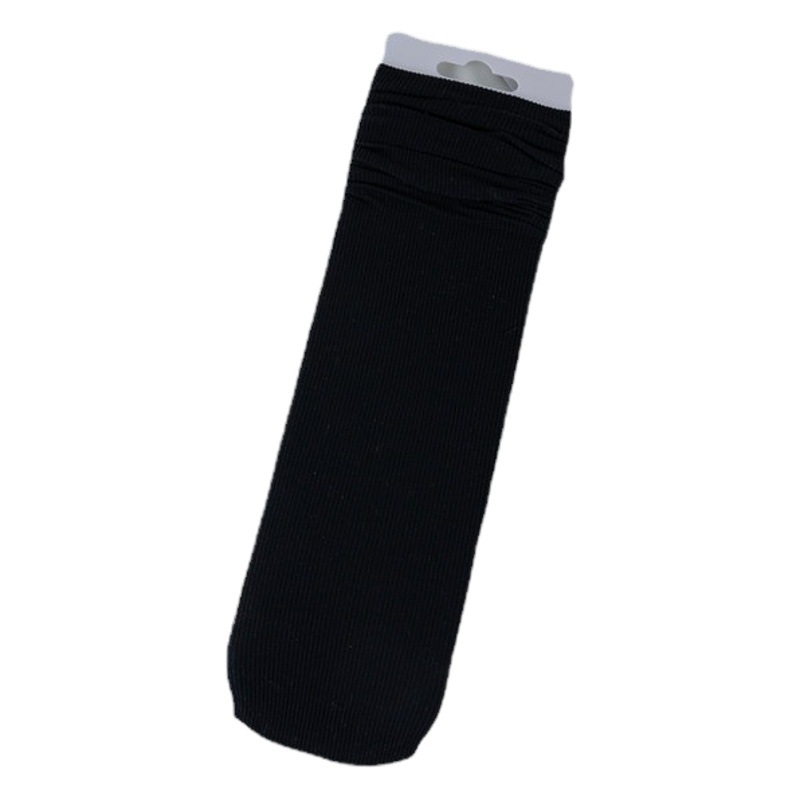 Women's socks spring and summer thin pile socks japanese solid color mid-calf socks curling velvet ice socks jk tide socks