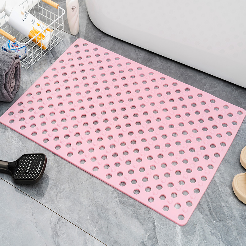 Picture of Square Anti-slip Mat Bathroom Mat Bath Anti-fall Environmental Protection Household Shower Room Suction Cup Floor Mat Bathroom Massage Foot Mat