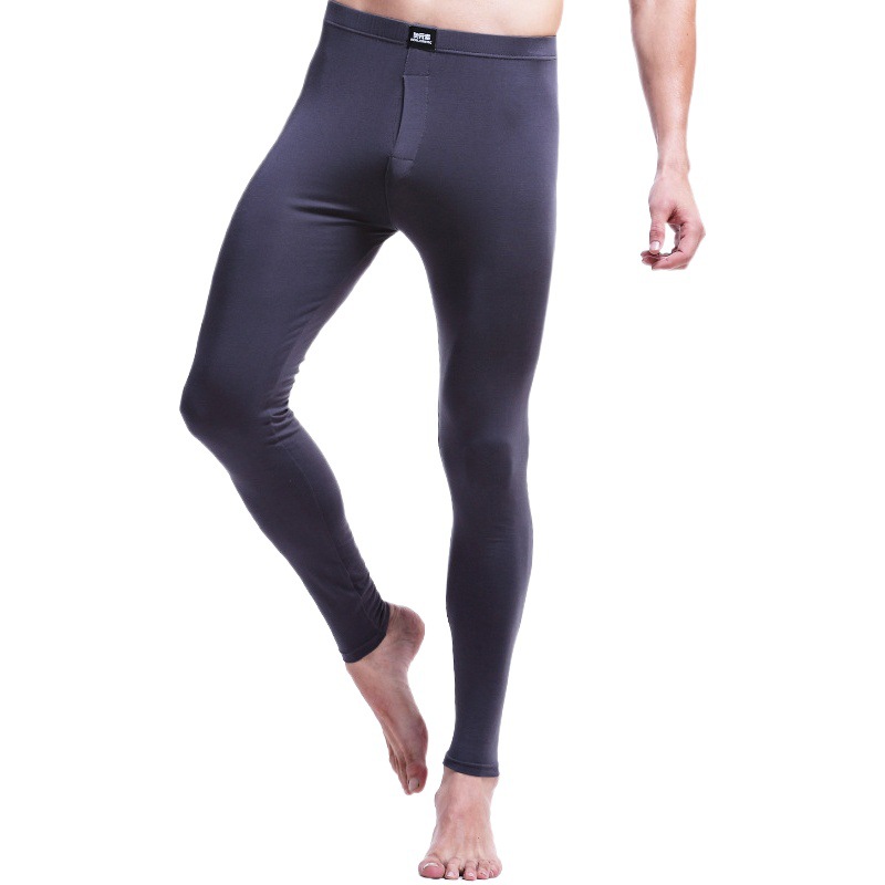 Picture of Ao element autumn and winter single leggings men's thin autumn pants solid color mid-waist slim-fit bottoming warm pants autumn and winter