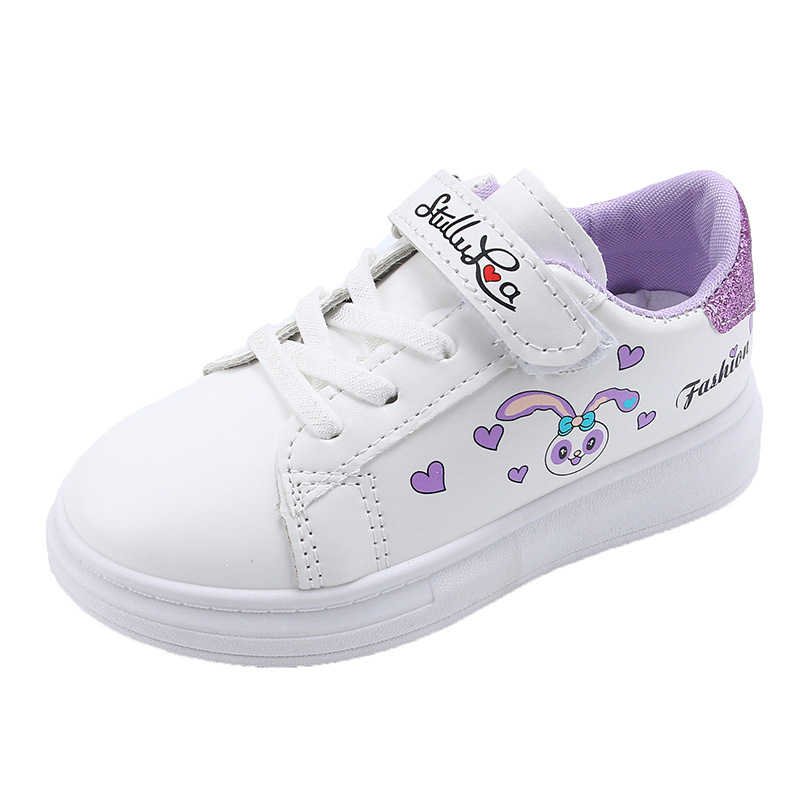 Picture of 2025 Spring and Autumn New Children's White Shoes Girls Student Flat Casual Sports Shoes 3-12 Years Old Running Shoes Sneakers