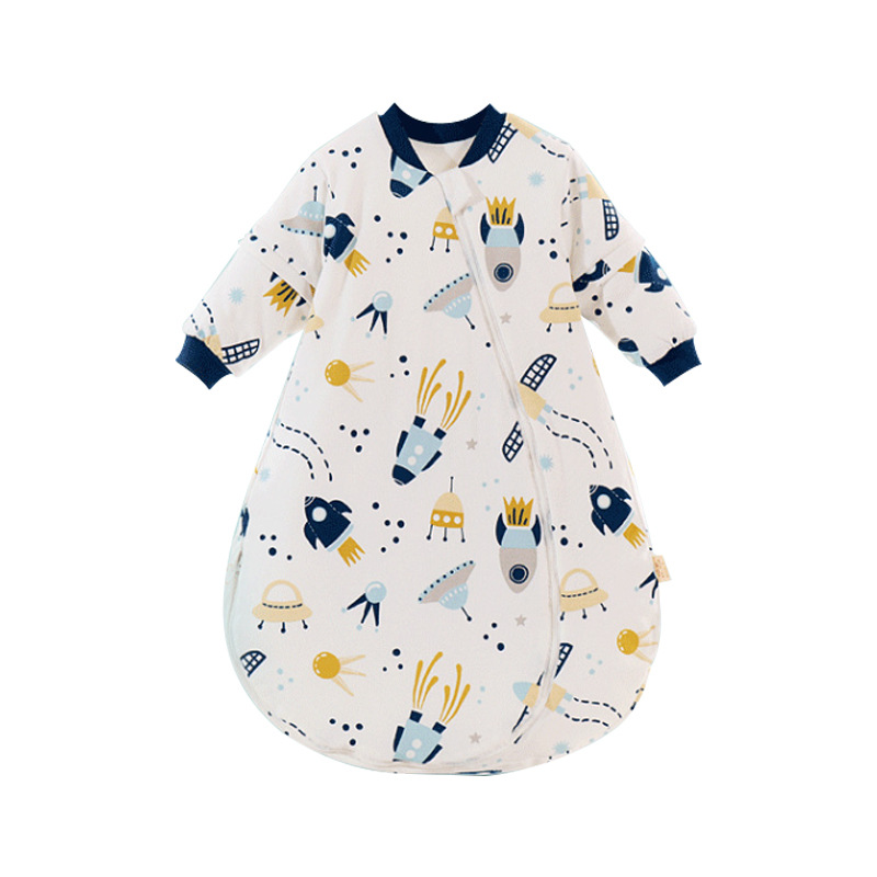 Picture of Aishiyi Antibacterial Baby Cotton Sleeping Bag Children's Sleeping Bag Spring, Autumn and Winter All-In-One Detachable Sleeves Baby Anti-Kick Quilt