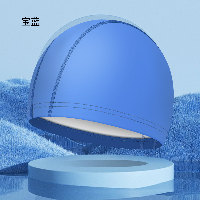 Picture of Children's swimming cap boys and girls waterproof head professional pu swimming cap cartoon pattern baby swimming cap wholesale