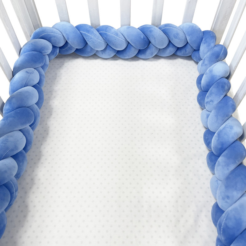 Picture of Baby Bed Circumference ins New Hand-Woven Long Knotted Ball Three-strand Brait Anti-collision Soft Bag Baby Bed Circumference
