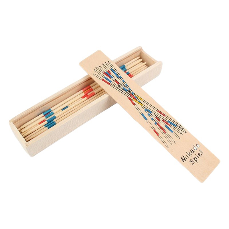 Wooden color game stick nostalgic fun pick stick game table intelligence game desktop children's toy small gift