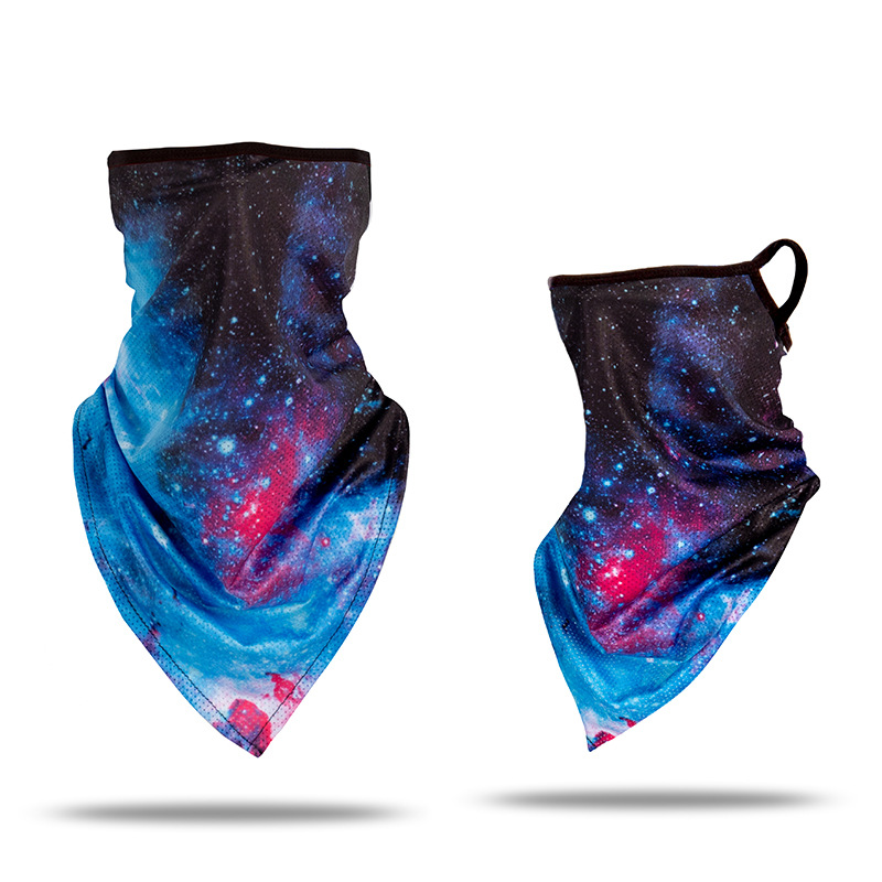 Picture of Ice Silk Ear Hanging Mask Triangle Towel Neck Set Mesh Sunscreen Outdoor Riding Fishing Windproof Scarf Men's and Women's Face Towel Summer