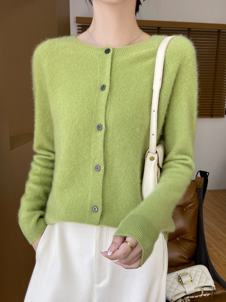 Picture of Wool Cardigan Women's Autumn and Winter New Loose Knitted Sweater First-Line Garment Solid Color Sweater High-end Atmospheric Coat Top