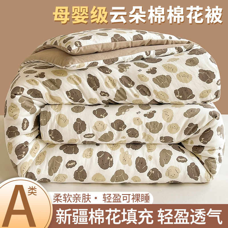 Picture of Xinjiang cotton quilt core thickened warm winter quilt cartoon small fresh student dormitory bedding spring and autumn quilt wholesale