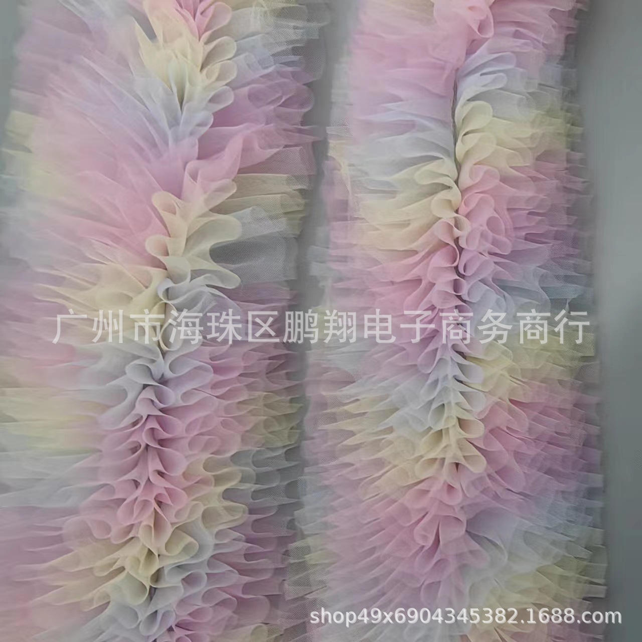in stock wholesale puffy lace mesh lace pleated DIY children's clothing wool collar wedding dress skirt accessories