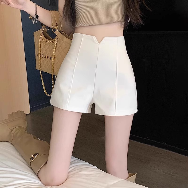 White suit 2320 elastic thin high waist tight A- line hot pants shorts women's summer hot girl small new