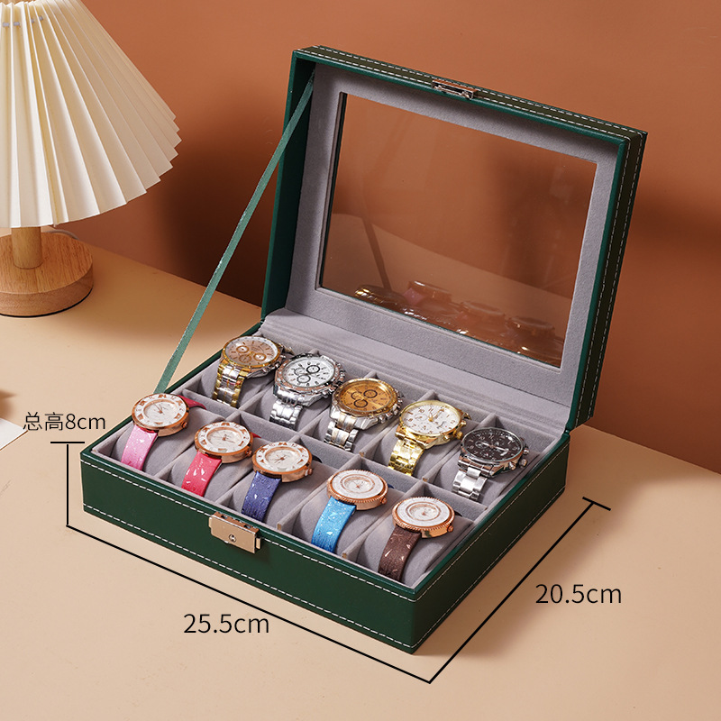 Picture of Independent skylight watch display box household watch storage box with glass exquisite dustproof watch display box