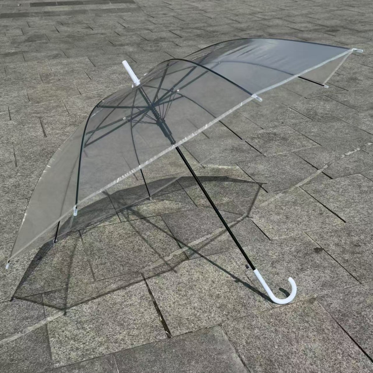Small fresh transparent umbrella disposable wholesale postage AJ female high sense outdoor stall travel online red photo version
