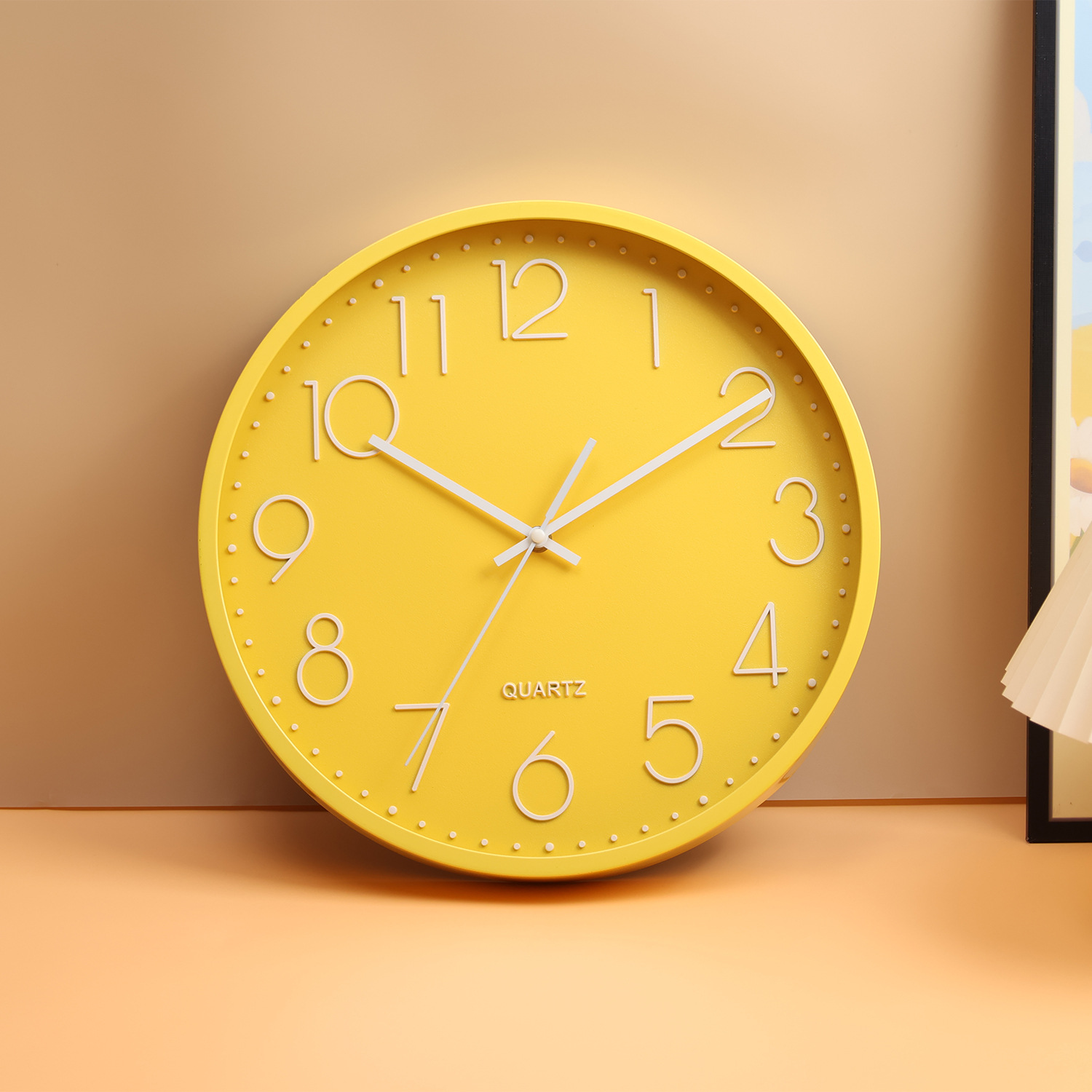14 inch wall clock home clock wall mute clock bedroom silent quartz clock wall hanging table living room modern simple