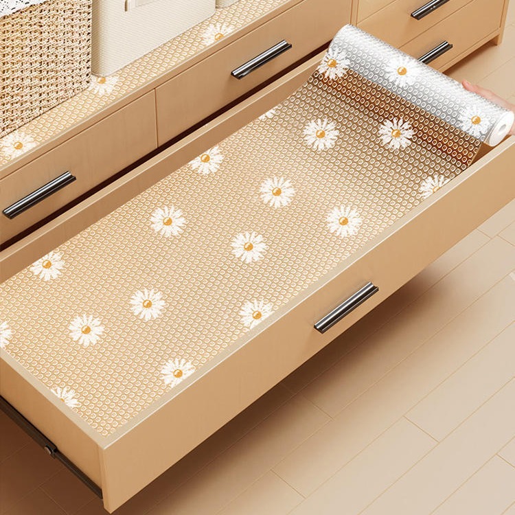Japanese-style daisy dot diamond pattern drawer pad paper wardrobe kitchen cabinet waterproof oil-proof dust-proof non-stick mat
