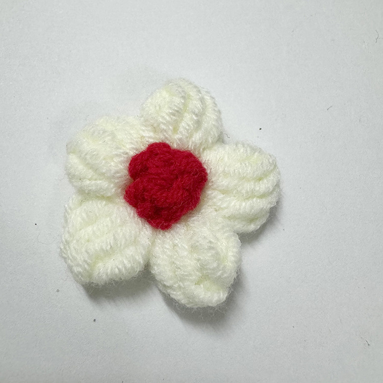Picture of DIY Hand-Woven Wool Flowers Milk Cotton Crocheted Puff Flowers Ready-Made Clothing Accessories Accessories Manufacturer Wholesale