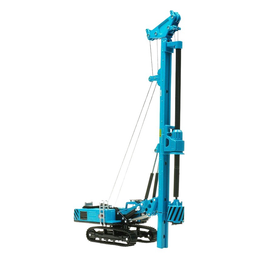 Hot sale Kaidiwei alloy Engineering Car Model 1:64 rotary digging turning machine pile driver simulation children's engineering toy car