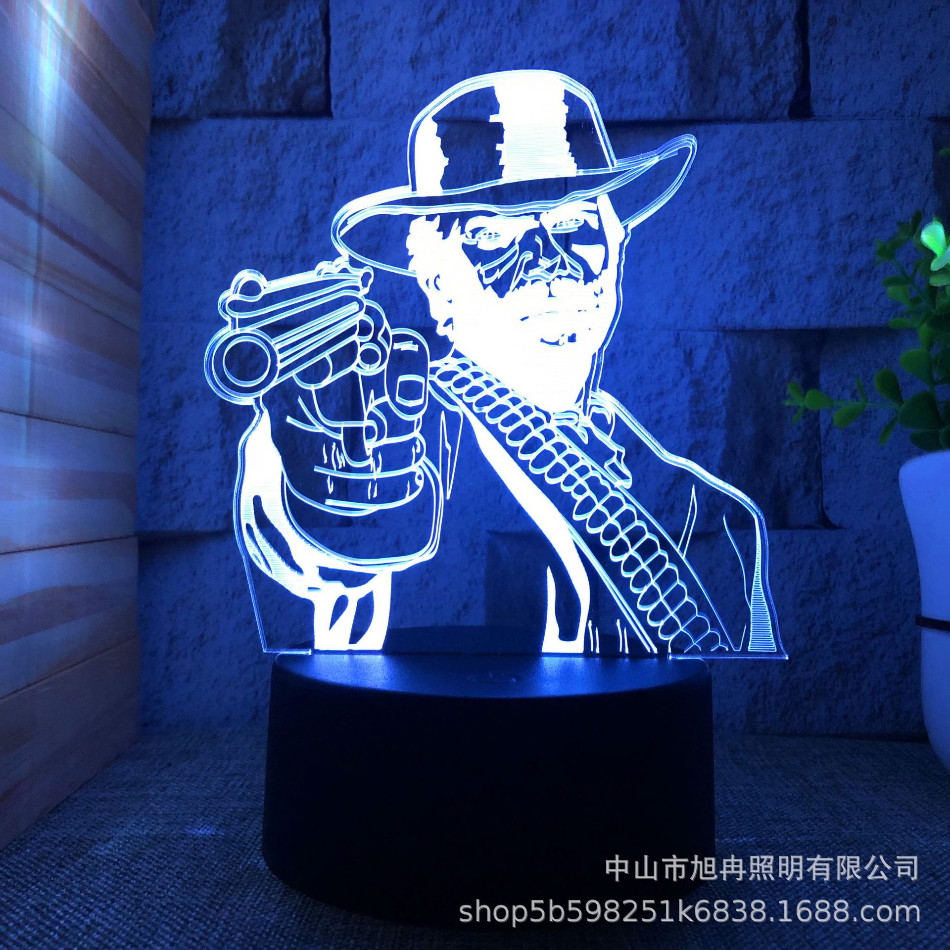 Cross-border supply 3D nightlight wilderness big whoremaster new strange gift lamp USB atmosphere desk lamp touch remote control