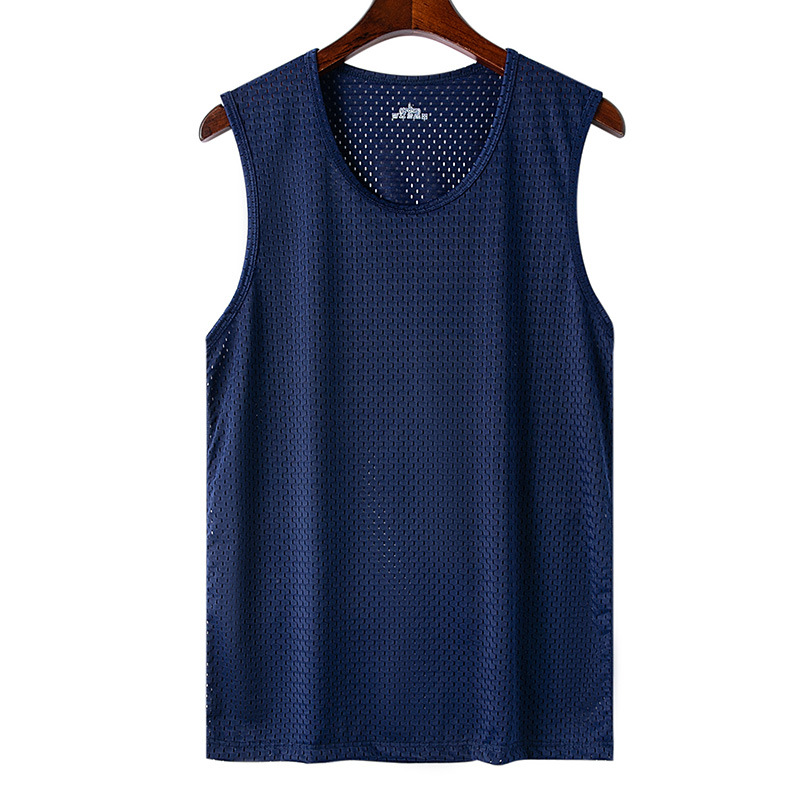 Picture of Men's Ice Silk Mesh Vest Summer Thin Slim Fitness Sports Men's Sleeveless Vest Men's Bottoming Wholesale