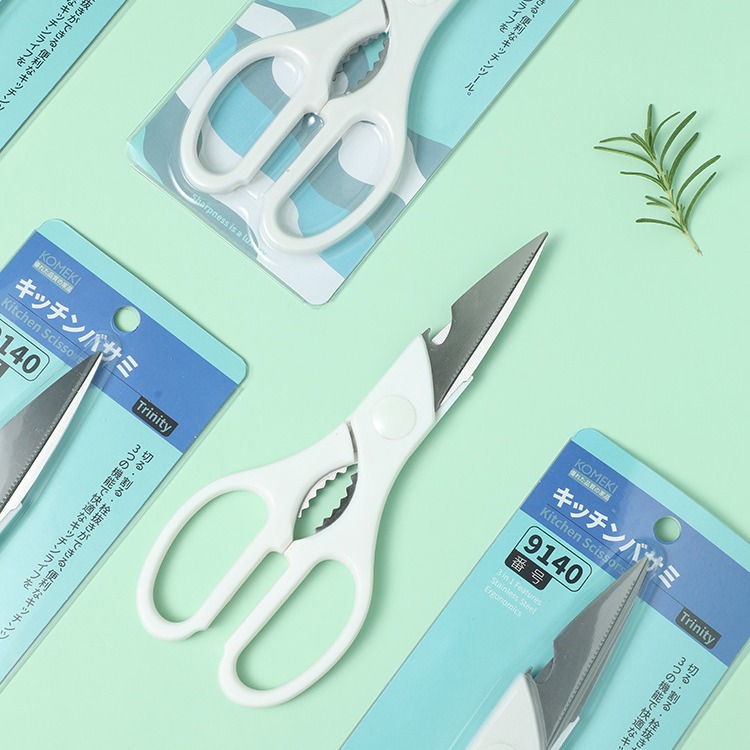 Picture of Mimaki. Multi-functional Kitchen Scissors Stainless Steel Japanese Strong Chicken Bone Scissors Home Cutters Meat Killing Fish Food Scissors