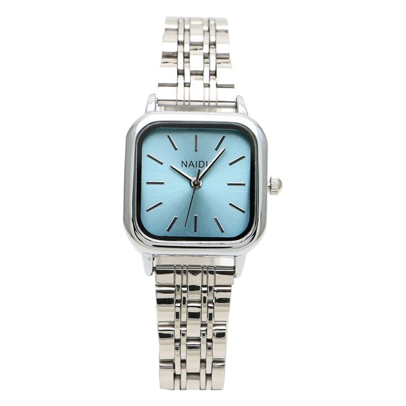 Literary Student Square Steel Band Quartz Watch Stainless Steel Band Fashionable Girls Watch Forest Square Watch Ladies Watch
