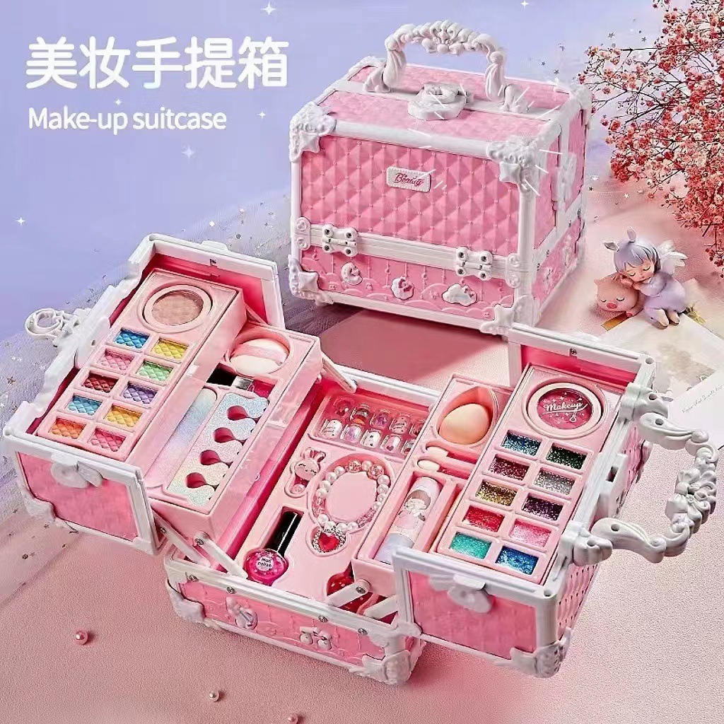 Direct Supply of Children's Makeup, Girls' Cosmetics, Pretend Play, Portable Princess Gift, Jewelry, Dressing up Toy Set
