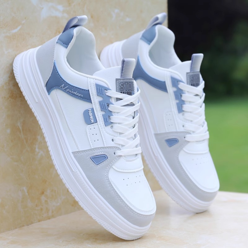 Autumn Men's Shoes Waterproof Non-slip Casual All-match White Shoes Student Board Shoes Men's Lightweight Trendy Sports Shoes for Men