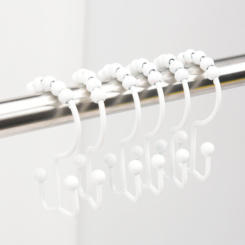 Picture of Cross-border source stainless steel shower curtain double Hook Mountain hook shower curtain hook curtain hook 8 Zhushan double hook