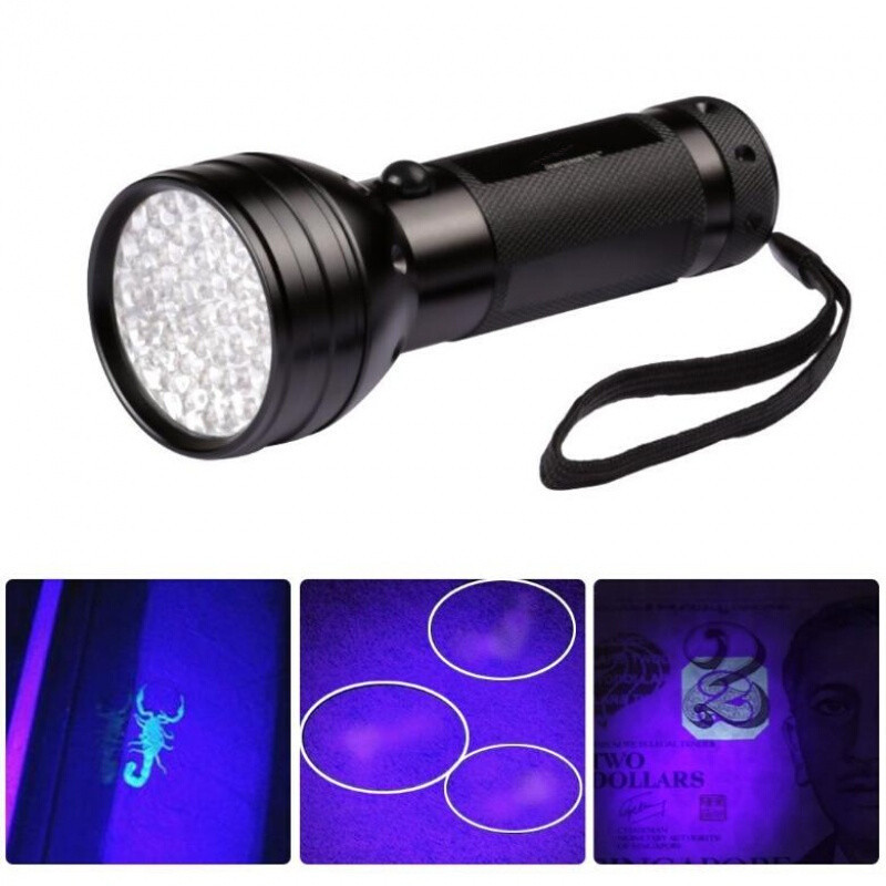 Factory spot wholesale explosions 51LED purple flashlight mini portable UV395 band ultraviolet flashlight
