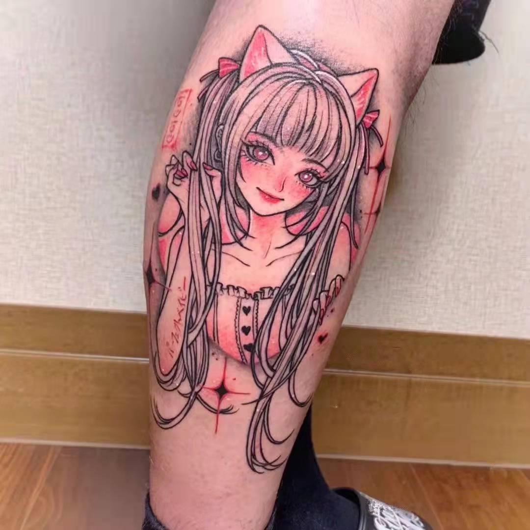 Picture of Diablo Tattoo Sticker Women's Waterproof Lasting European and American Violence Lori ins Cute Cartoon Flower Arm Non-Reflective Anti-Han