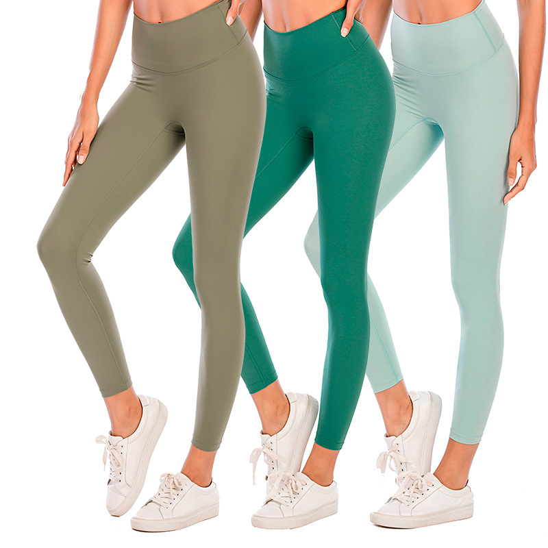 Picture of Double-sided Scrub Naked Sense No T-line Fitness Sports Pants Running Tight Pants High Waist Hip Yoga Pants for Women