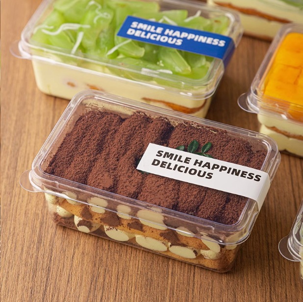 Tiramisu Packaging Box Soybean Milk Box Mu Si Cake Packaging Box Baking West Point Packaging Box Transparent Disposable