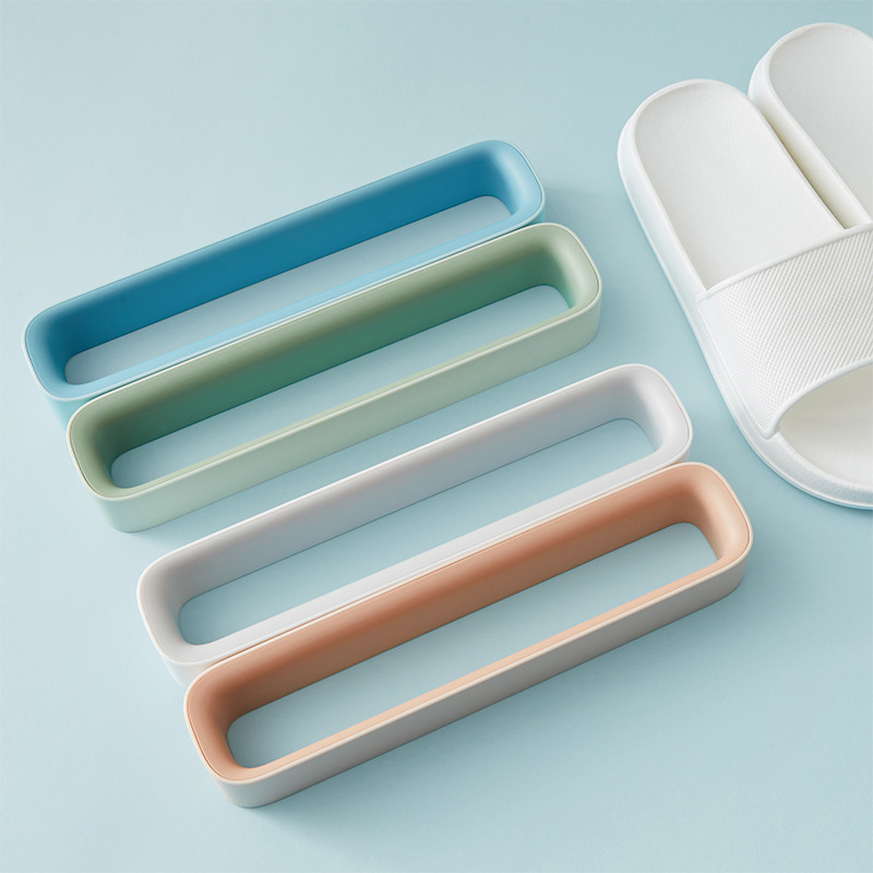 Picture of Cross-border Bathroom Slipper Rack Wall-mounted Punch-free Toilet Wall Toilet Shoes Draining Rack Storage Rack