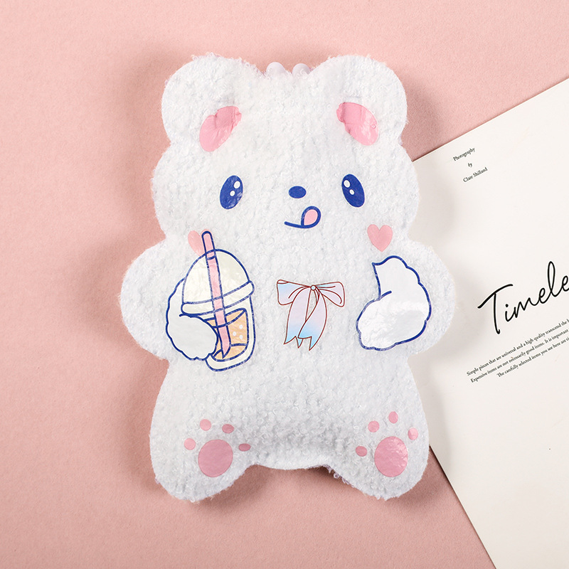 Picture of Customized new short plush hot water bag filled with water hot water bag filled with water hot water bag printed LOGO hand warmer