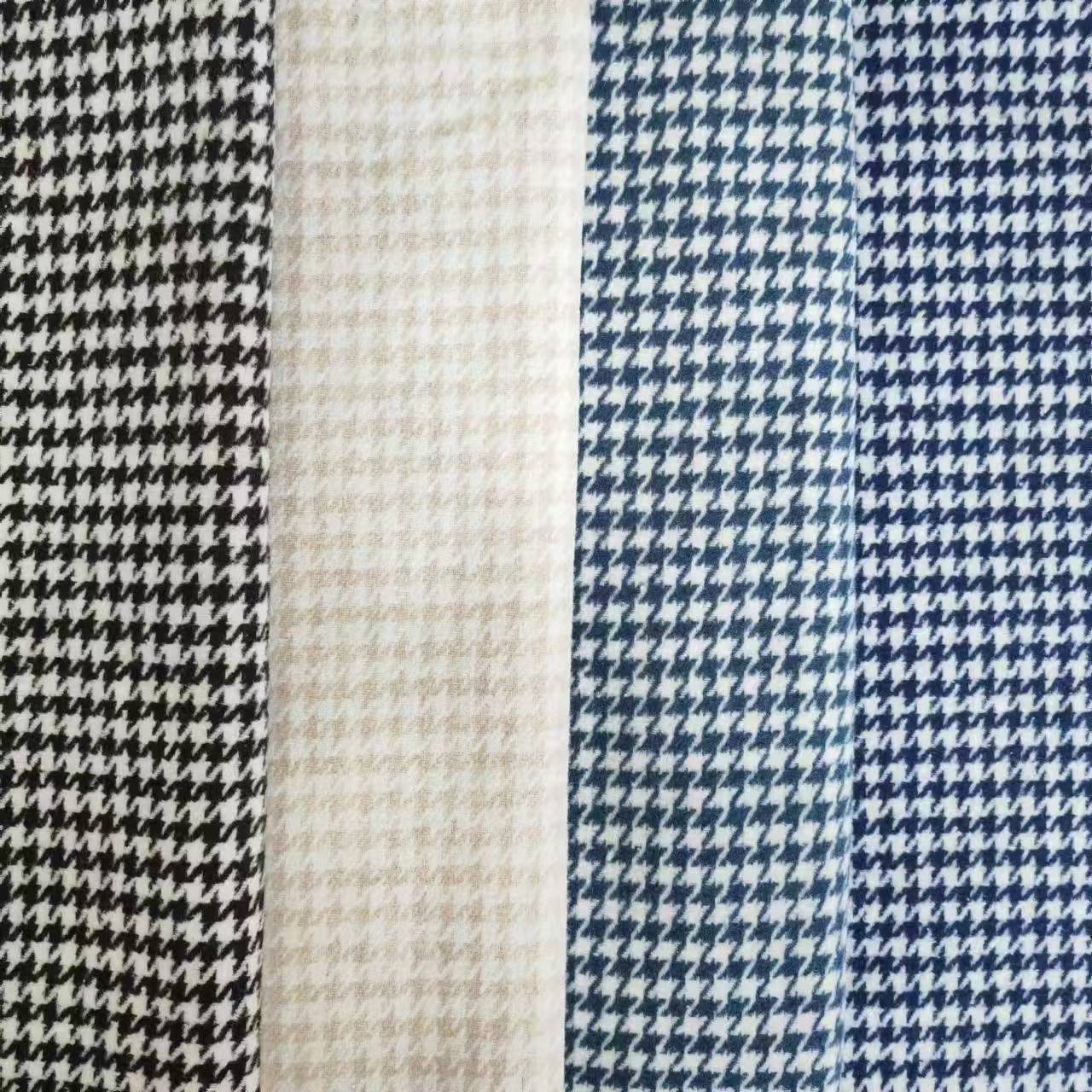 Picture of Shaoxing Factory in stock Autumn and Winter Houndstooth Tweed Coat Fashion Dress Shoes Hats Bags crazy bird Woolen Fabric