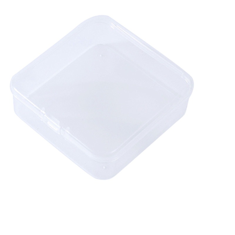7.5 Square High Transparent Plastic Storage Box Jewelry Beaded Parts Accessories Fishing Tackle Box Stationery Storage Small Square Box