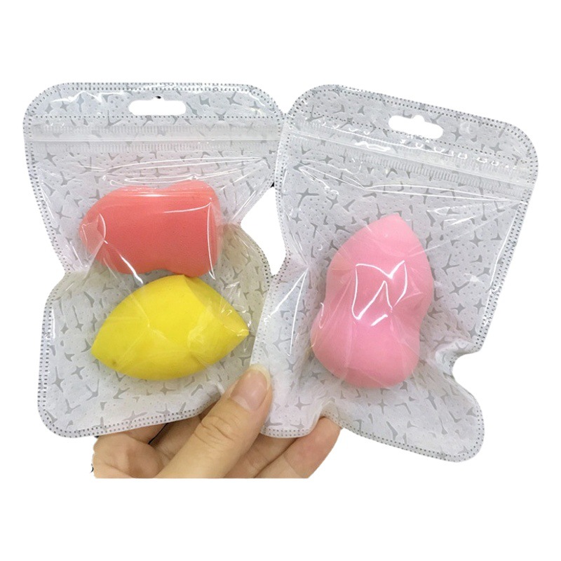 Translucent Self-sealing Bag Transparent Pearlescent Bag Frosted Color Magic Color Bag Beauty Makeup Egg Laser Bag Plastic Packaging Bag