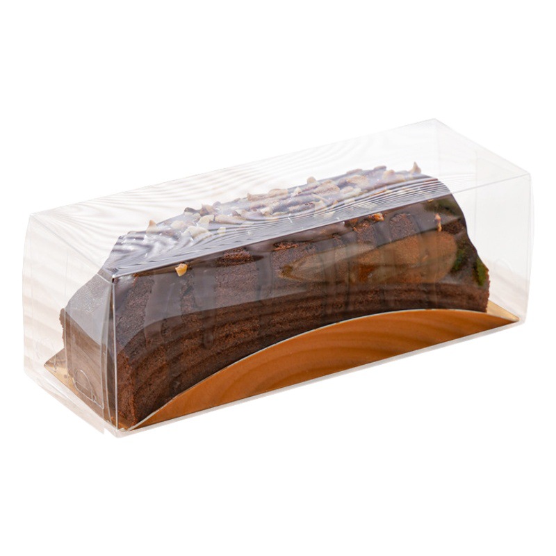 New 2/3/small 4-inch French transparent mousse cut cake box Western pastry cake roll cheese popcorn packing box