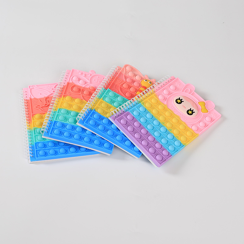 Picture of Rodent pioneer A5 Notebook silicone cartoon coil hand account spot notebook Rainbow Bubble music notepad