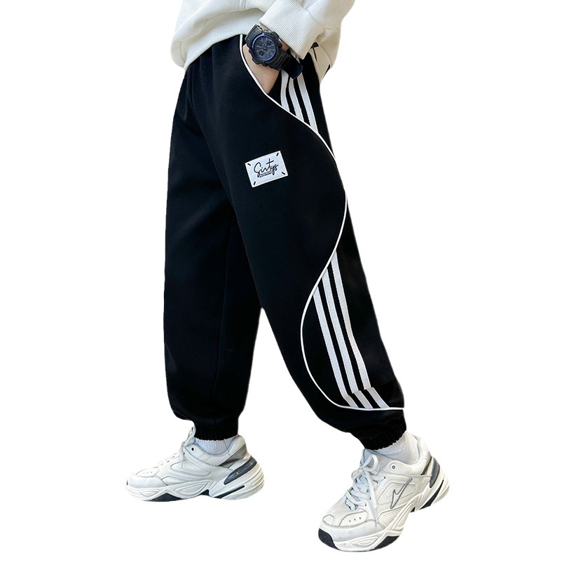 Children's clothing boys' autumn pants 2023 new medium and big Children Spring and Autumn boys' sports sweatpants autumn fashionable trousers
