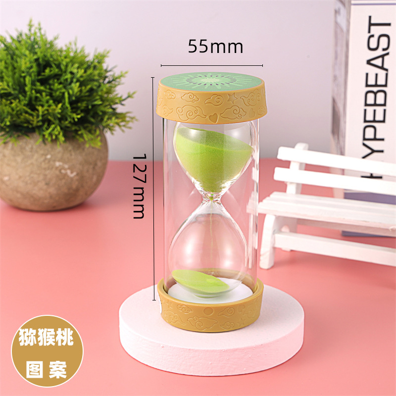 Picture of New Fruit Hourglass Timer 5/15/30Min Kidsren's Exquisite Birthday Gift Safety Anti-Fall Decorative Ornaments