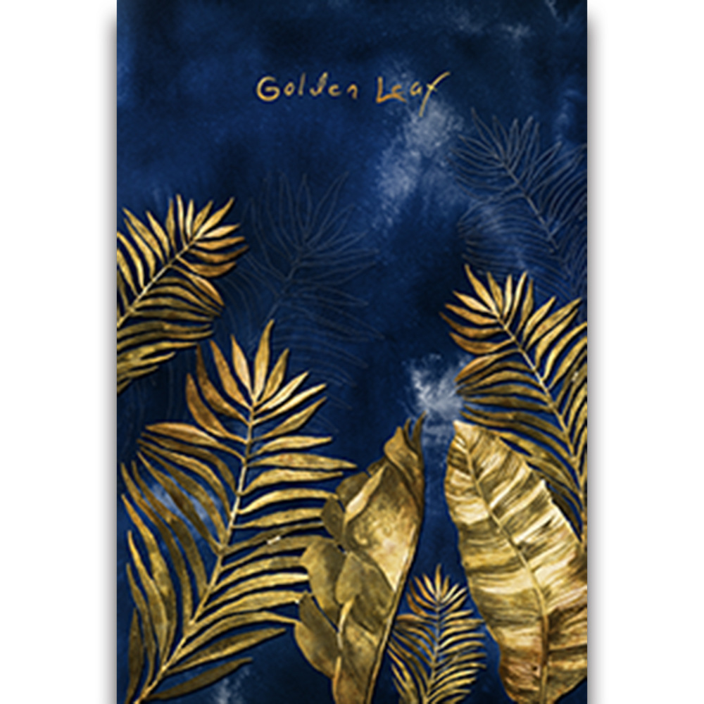 Picture of Source Factory Black Gold Leaves Living Room Hanging Painting Nordic Landscape Canvas Core Wholesale Abstract Restaurant Decorative Painting